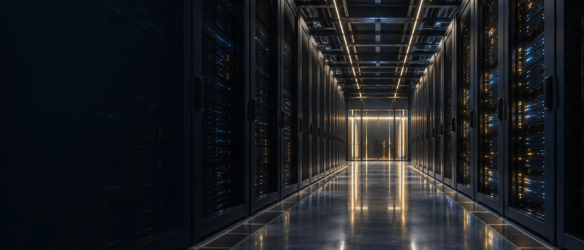 Architectural illustration of a data-center server hall